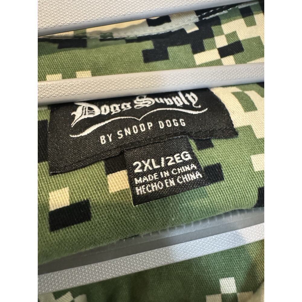 Dogg Supply Camo Short Sleeve Shirt/short– Digital Camo Button-Up Streetwear Set - Picture 3 of 7